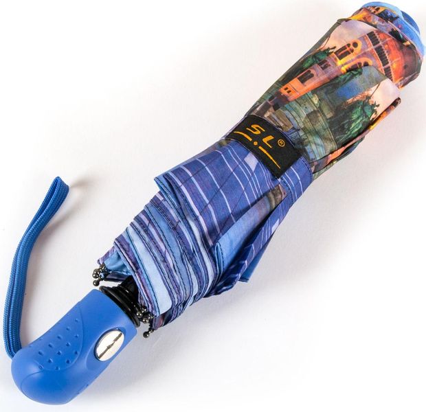 Женский зонт SL полуавтомат синий PODSL21303-3 фото