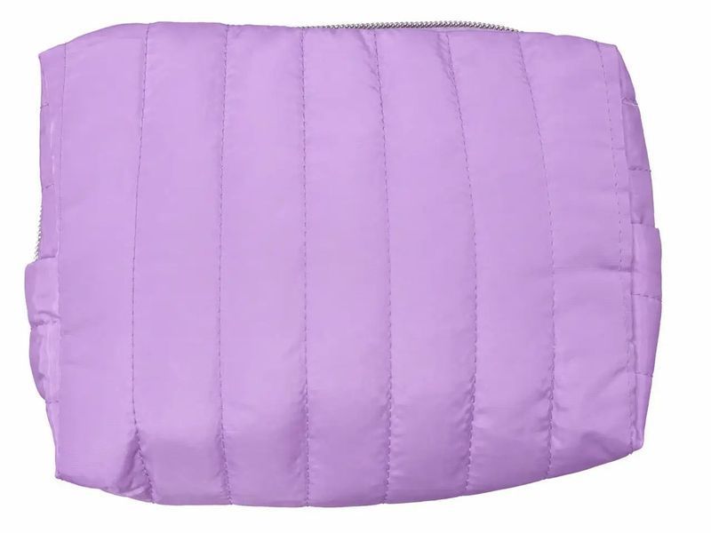 Пенал-косметичка стьобаний фіолетовий &mdash; одне відділення 103288-1-2 lilac фото