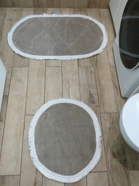 Набор ковриков для ванной комнаты, 2 шт, Carpet One Турция K100 beige фото