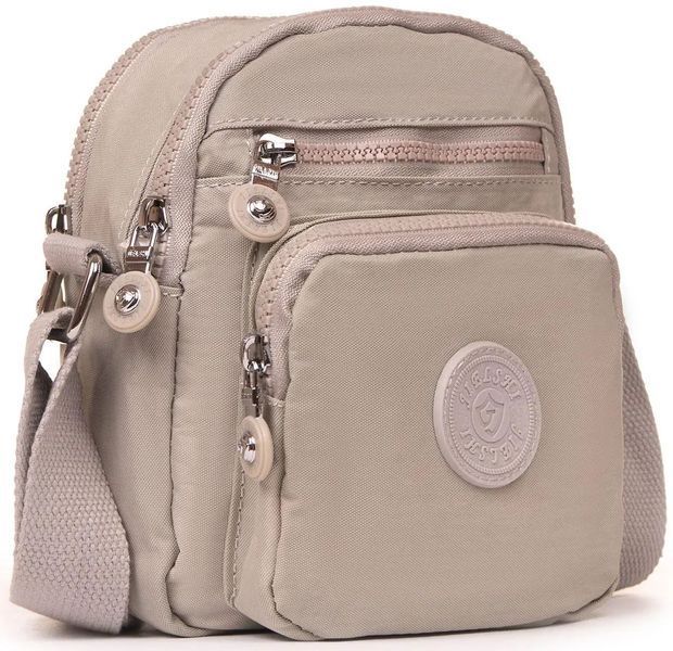 Женская текстильная сумка кросс боди Jielshi бежевая LANC23 beige фото