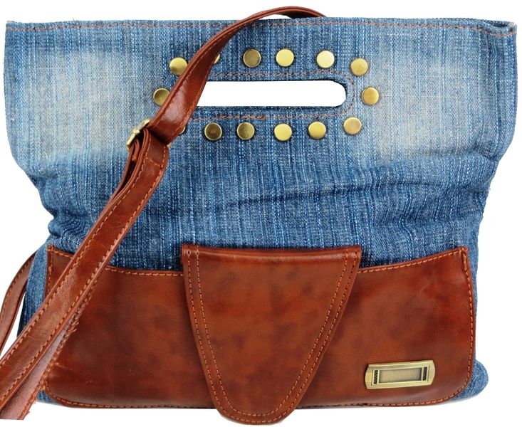 Жіноча джинсова сумка невеликого розміру Fashion jeans bag синя Jeans8055 blue фото