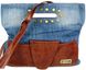 Женская джинсовая сумка небольшого размера Fashion jeans bag синяя Jeans8055 blue фото 3