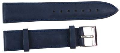 Шкіряний ремінець для годинника Mykhail Ikhtyar Ш22 мм темно-синій S22-009S navy фото