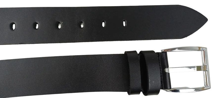Широкий мужской ремень из толстой кожи Skipper черный 1693-50 фото