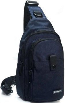 Мужская сумка Lanpad через плечо синяя LAN63745 blue фото