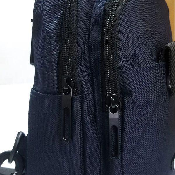 Чоловіча сумка Lanpad через плече синя LAN63745 blue фото