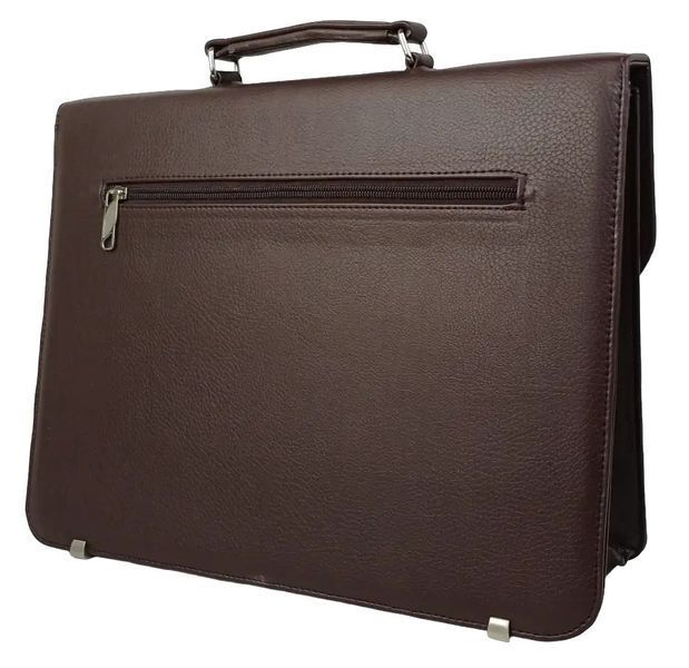 Чоловічий портфель зі еко шкіри Exclusive, Україна коричневий 714000 brown фото