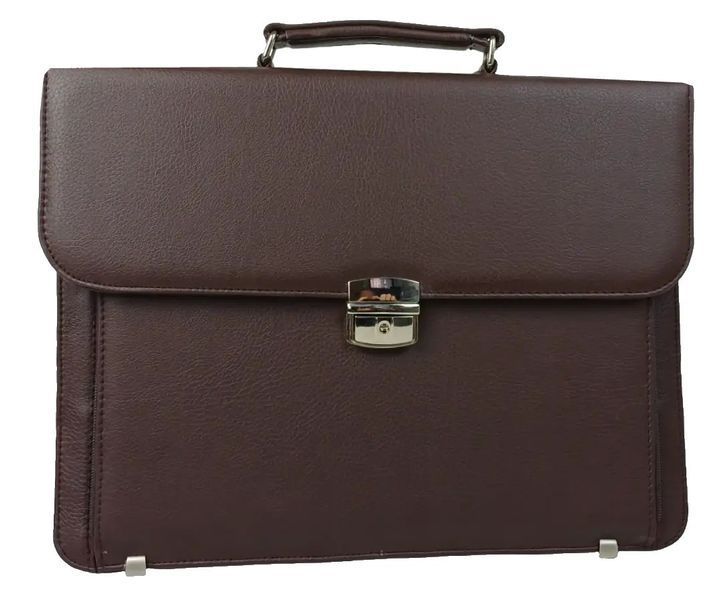 Чоловічий портфель зі еко шкіри Exclusive, Україна коричневий 714000 brown фото