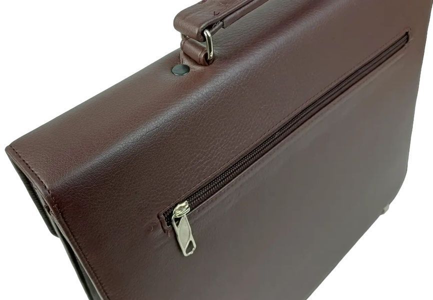 Чоловічий портфель зі еко шкіри Exclusive, Україна коричневий 714000 brown фото