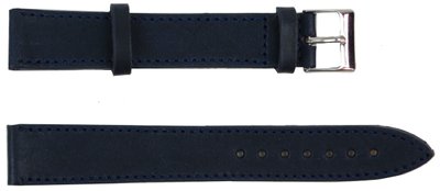 Шкіряний ремінець для годинника Mykhail Ikhtyar Ш18 мм темно-синій S18-209S navy фото