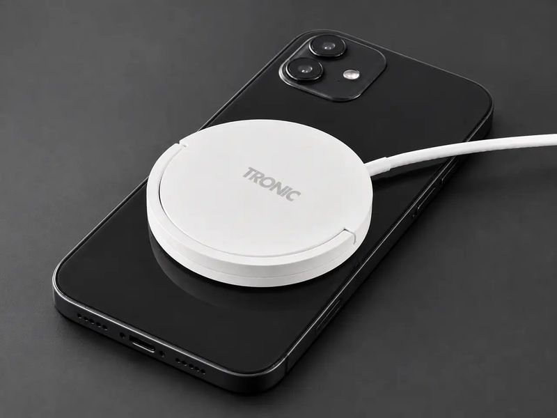 Бездротовий магнітний зарядний пристрій для iPhone TRONIC TNMC 7.5 A1, 7,5 Вт, USB-C, білий IAN407371 white фото