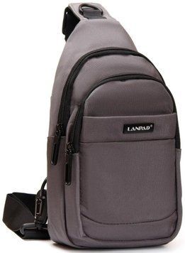Сумка слинг Lanpad тканевая, серый цвет LAN63746 gray фото