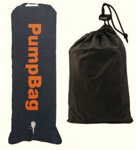 Великий гермомішок для речей і насос два в одному 100L Delta-Sport PumpBag сірий IAN310063 фото