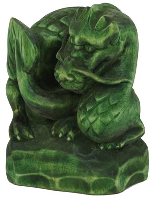 Статуетка ручної роботи зелений деревний дракон символ 2024 року NA6002-1 фото