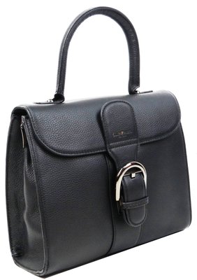 Жіноча шкіряна сумка Giorgio Ferretti чорна GF-bag-W-045 фото