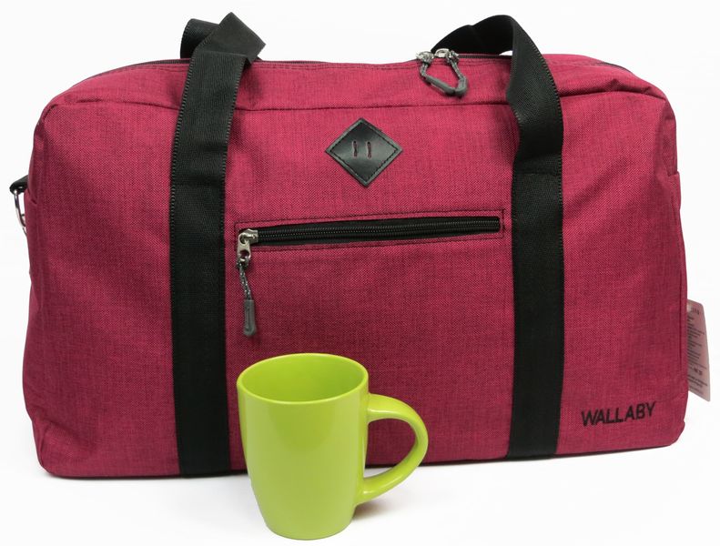Дорожня сумка Wallaby тканинна на 21л 2550 burgundy фото