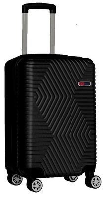 Маленький пластиковый чемодан на колесах 45L GD Polo черный 60k001 small black фото
