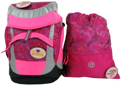 Школьный ранец и сумка для обуви Topmove малиновый IAN339592-1 фото