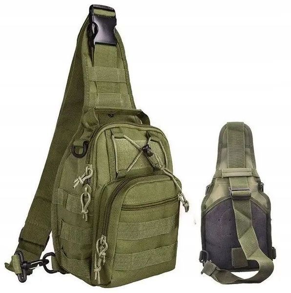 Тактическая сумка, слинг, армейский рюкзак через плечо Green Tactical oneftb020tb фото