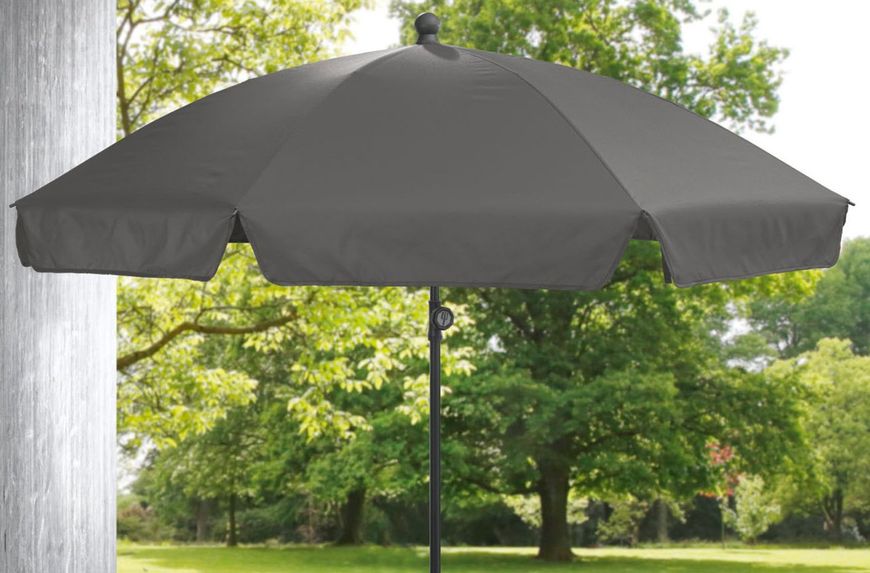 Велика пляжна парасолька з тефлоновим покриттям Ø 180 см Livarno сірий 100343334 grey фото