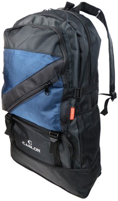 Рюкзак туристический с возможностью увеличения 40L Caslon S9802 черный с синим S9802 black blue фото