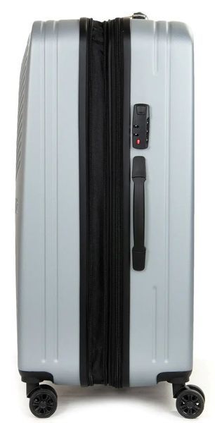 Мала пластикова валіза 47 л Fashion, срібляста POD804 small silver фото