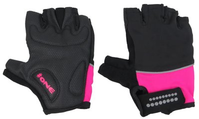 Жіночі велосипедні рукавички для тренувань Crivit чорні з рожевим IAN301366 фото
