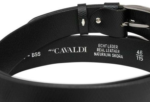 Ремень под джинсы из кожи 4U Cavaldi из натуральной кожи PCS03BSS Black фото