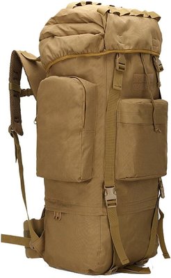 Великий тактичний, армійський рюкзак із дощовиком 65L Combat койот S1645407 фото