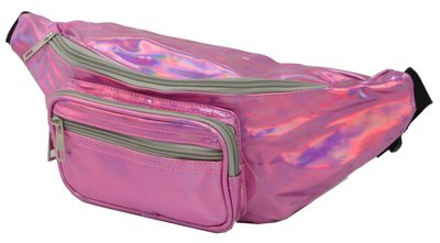 Голограмна сумка на пояс зі шкірозамінника Loren SS113 рожева SS113 pink фото