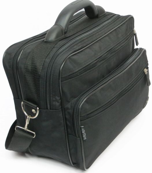 Чоловічий тканинний портфель Wallaby 2653 чорний 2653 black фото