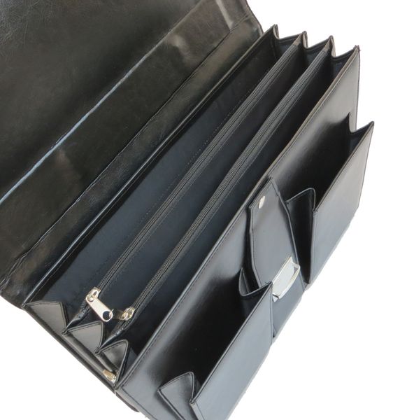 Діловий портфель з еко шкіри AMO Польща SST10 SST10 black фото