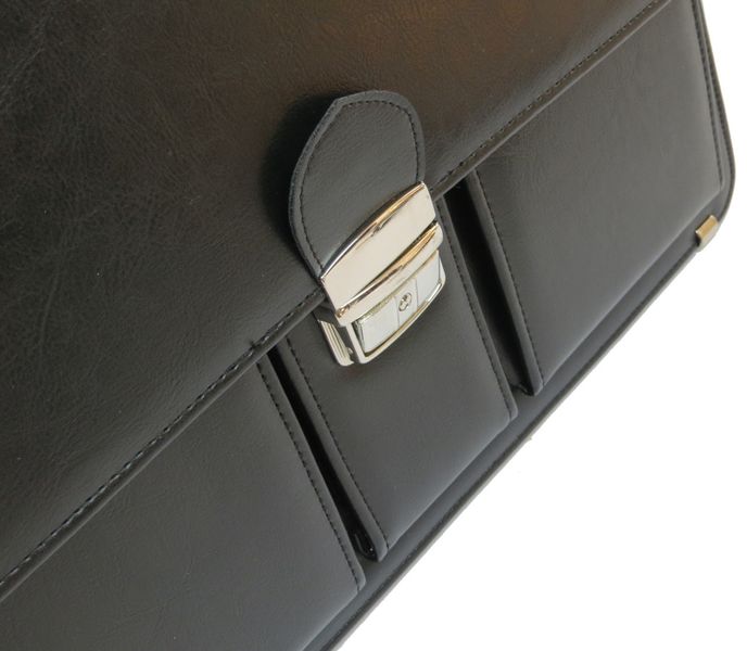 Діловий портфель з еко шкіри AMO Польща SST10 SST10 black фото