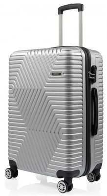 Пластиковый чемодан средняя 70L GD Polo серебристый 60k001 medium silver фото
