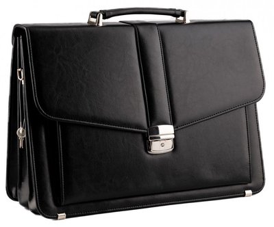 Класичний чоловічий портфель з еко шкіри AMO Польща SST11 SST11 black фото