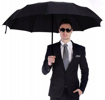 Чоловіча складана парасолька повний автомат з антивітер Malatec чорний 2023053406 фото