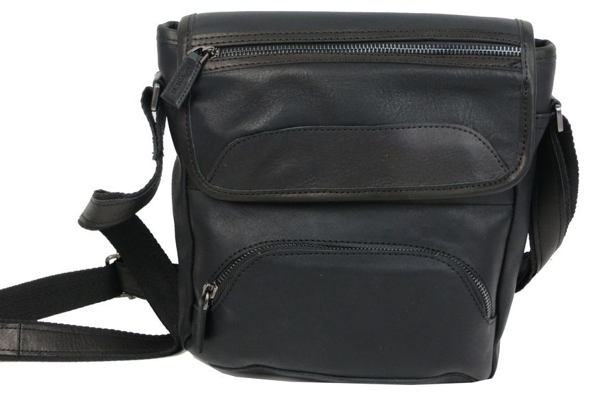 Кожаная мужская сумка, планшетка Mykhail Ikhtyar, Украина черная 45032 black фото