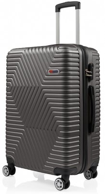 Средний пластиковый чемодан на колесах 70L GD Polo серый 60k001 medium grey фото