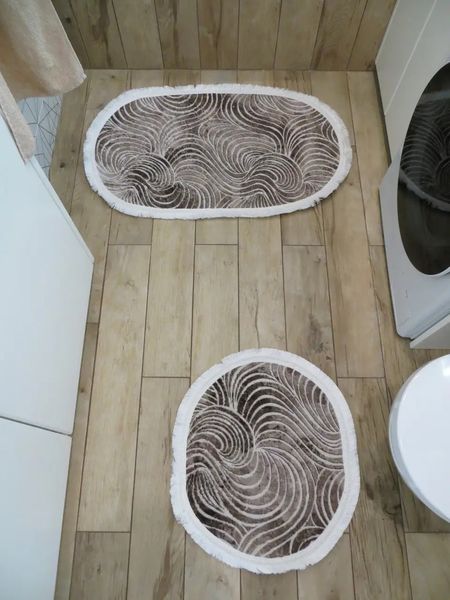 Набір килимків для ванної кімнати, 2 шт, Carpet One Туреччина K108 beige фото