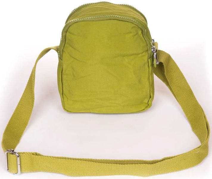 Жіноча текстильна сумка крос-боді Jielshi зелена LANC23 pea green фото