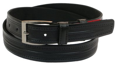 Мужской кожаный ремень под брюки Skipper 1003-35 черный 3,5 см 1003-35 фото