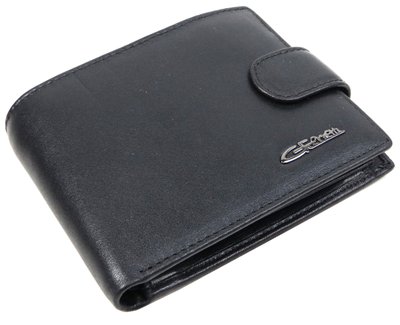 Мужское кожаный бумажник, портмоне Giorgio Ferretti черный GF0192 фото