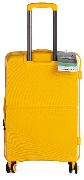 Пластиковый чемодан Horoso желтый на 85л S10843S yellow фото