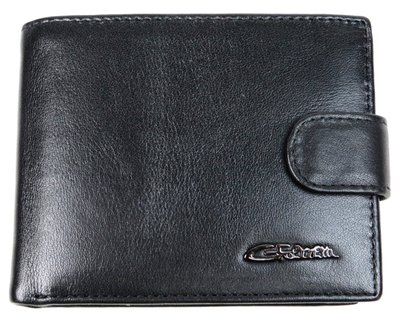 Компактный мужское кожаный бумажник, портмоне Giorgio Ferretti черный GF0232 фото