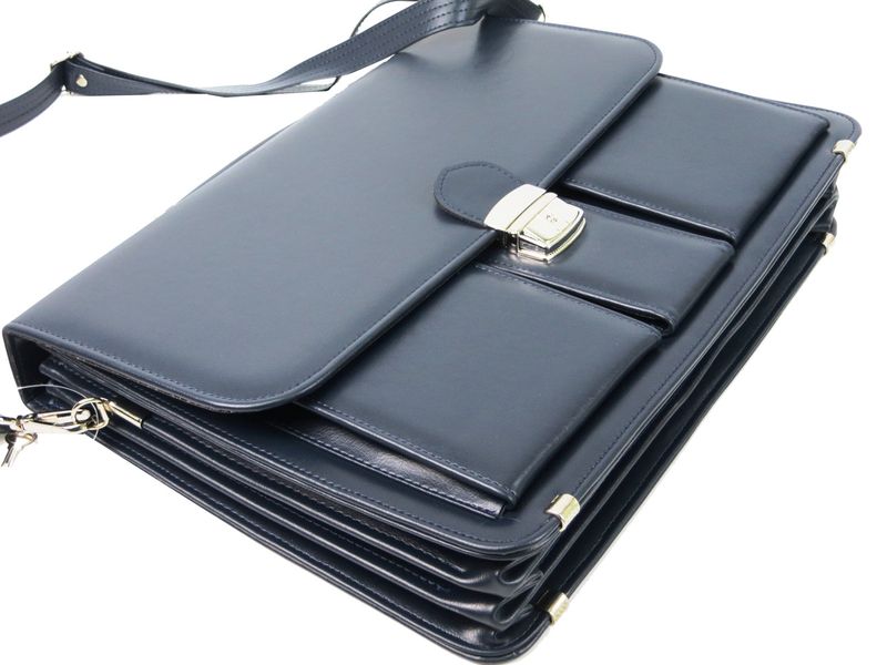 Деловой портфель из эко кожи AMO Польша SST10 синий SST10 navy фото