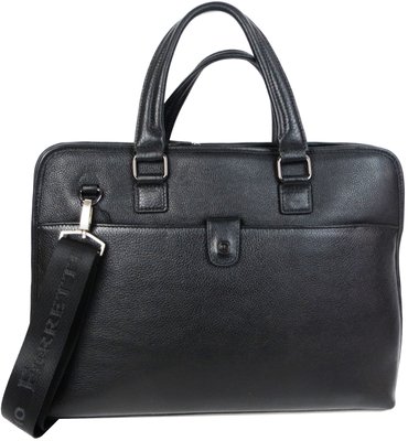 Шкіряний чоловічий портфель, сумка Giorgio Ferretti чорна 2018856AHJ001 фото