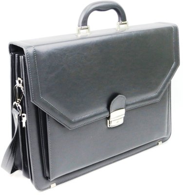 Великий чоловічий портфель з екошкіри AMO SST01 сірий SST01 grey фото