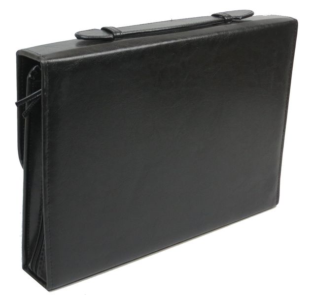 Ділова папка-портфель з еко шкіри JPB AK-08 чорна AK-08 black фото