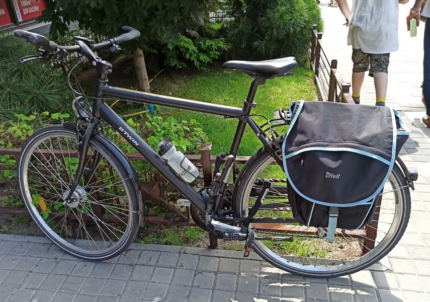 Велосумка на багажник із дощовиком 24 L Сrivit чорна із сірим IAN374191_2104 фото