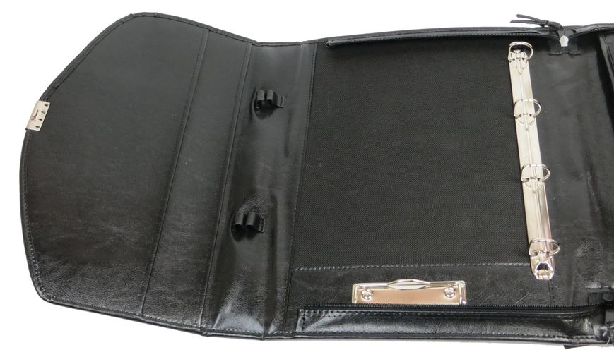 Ділова папка-портфель з еко шкіри JPB AK-08 чорна AK-08 black фото